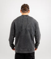 BLUZA OVERSIZE GRI PRESPALAT "MUTUAL RESPECT"